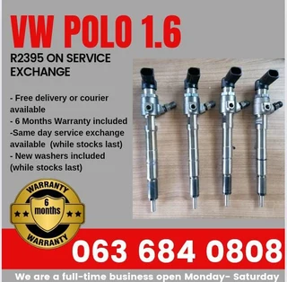 Vw Polo 1.6 Diesel Injectors For Sale With Warranty