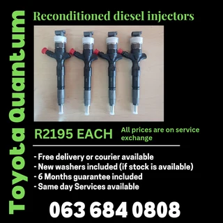 Toyota Quantum Diesel Injectors For Sale With Warranty