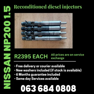 Nissan Np200 1.5 Diesel Injectors For Sale With Warranty
