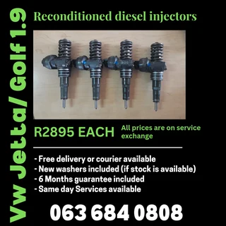 Vw Jetta 1.9 And Golf 1.9 Injectors For Sale With Warranty