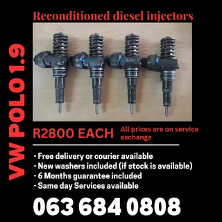 Vw Polo 1.9 Diesel Injectors For Sale With Warranty On