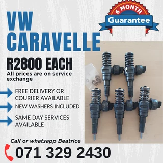 Vw Caravelle T5 2.5 Diesel Injectors For Sale With Warranty