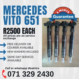 Mercedes Benz Vito 651 Diesel Injectors For Sale With Warranty
