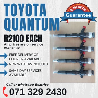Toyota Quantum Diesel Injectors For Sale With Warranty On
