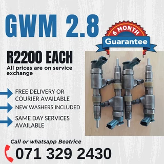 Gwm 2.5 And 2.8 Diesel Injectors For Sale With Warranty