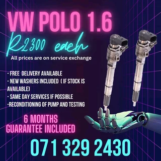 Vw Polo 1.6 Diesel Injectors For Sale With Warranty