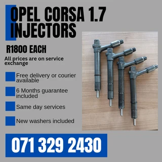 Opel Corsa 1.7 Diesel Injectors For Sale With Warranty