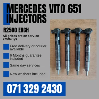Mercedes Benz Vito 651 Diesel Injectors For Sale With Warranty On
