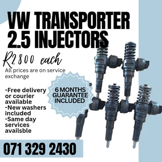 VW TRANSPORTER T5 2.5 DIESEL INJECTORS FOR SALE WITH WARRANTY