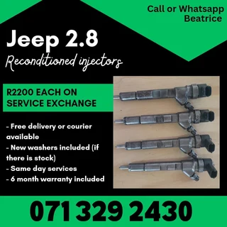 Jeep 2.8 Diesel Injectors For Sale With Warranty