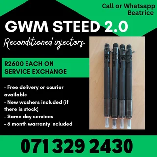 Gwm Steed 2.0 Diesel Injectors For Sale With Warranty On