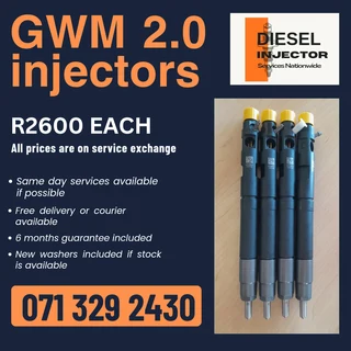 Gwm Steed 2.0 Diesel Injectors For Sale With Warranty