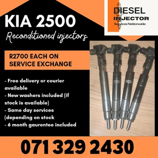 Kia 2500 Diesel Injectors For Sale With Warranty