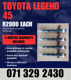 Toyota Legend 45 Diesel Injectors For Sale With Warranty On