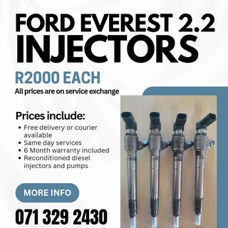 Ford Everest 2.2 Diesel Injectors For Sale With Warranty