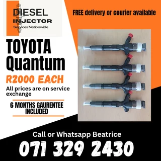 Toyota Quantum Diesel Injectors For Sale With Warranty