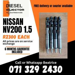 Nissan Nv200 Diesel Injectors For Sale With Warranty