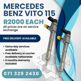 Mercedes Benz Vito 115 Diesel Injectors For Sale With Warranty