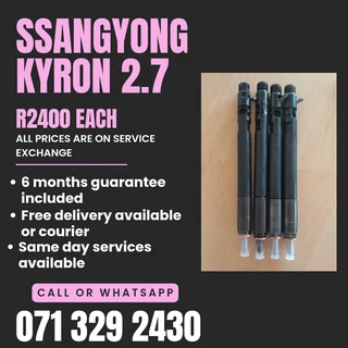 Ssangyong Kyron 2.7 Injectors For Sale With Warranty