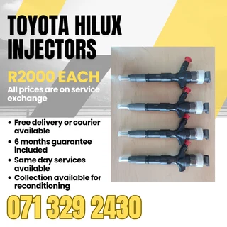 Toyota Hilux Injectors For Sale With Warranty