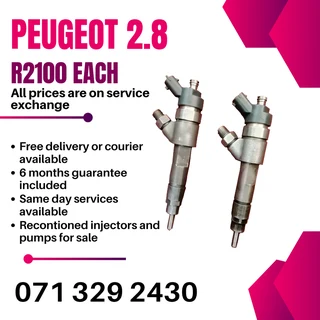 Peugeot 2.8 Injectors For Sale With Warranty