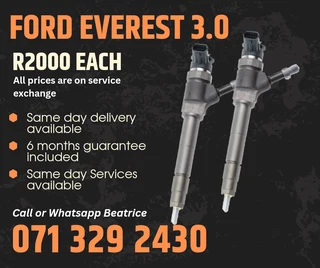 Ford Everest 3.0 Injectors For Sale With Warranty