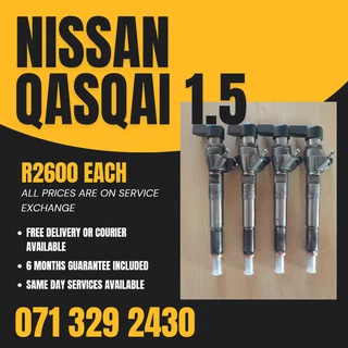 Nissan Qasqai 1.5 Injectors For Sale With Warranty