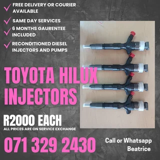 Toyota Hilux Injectors For Sale With Warranty