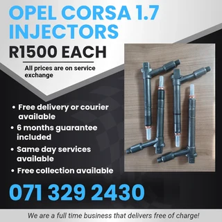 Opel Corsa 1.7 Injectors For Sale With Warranty On