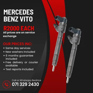 Mercedes Benz Vito 115 Injectors For Sale With Warranty