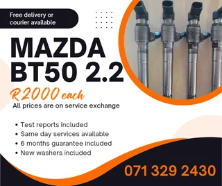 Mazda Bt50 2.2 Injectors For Sale With Warranty