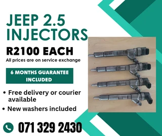 Jeep 2.5 Injectors For Sale With Warranty