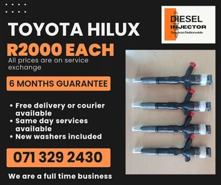 Toyota Hilux Injectors For Sale With Warranty