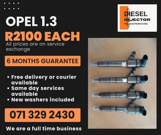Opel 1.3 Diesel Injectors For Sale With Warranty