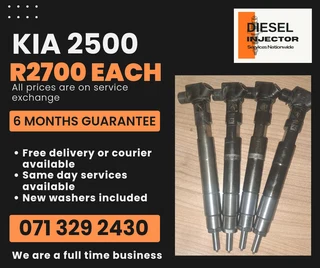 Kia 2500 Injectors For Sale With Warranty
