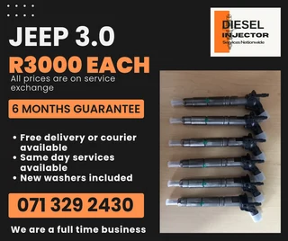 Jeep Cherokee 3.0 Injectors For Sale With Warranty