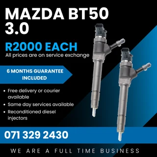 Mazda Bt50 3.0 Injectors For Sale With Warranty