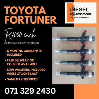 Toyota Fortuner Injectors For Sale With Warranty