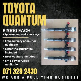 Toyota Quantum Injectotrs For Sale With Warranty