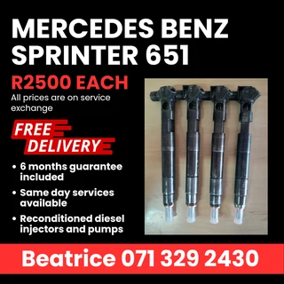 Mercedes Benz Sprinter 651 Diesel Injectors For Sale With Warranty