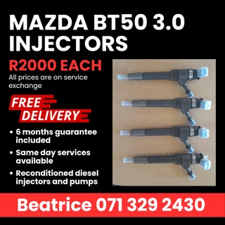 Mazda Bt50 3.0 Injectors For Sale With Warranty