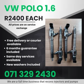 Vw Polo 1.6 Injectors For Sale With Warranty