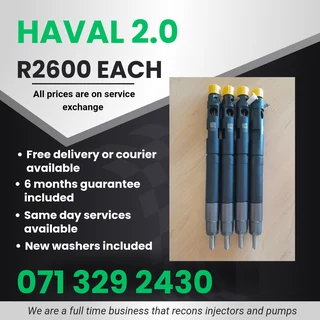 Haval 2.0 Injectors For Sale With Warranty