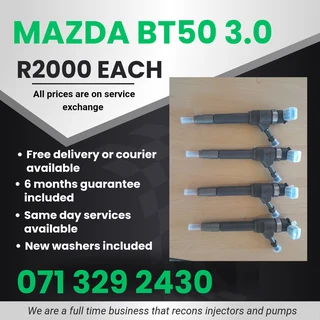 Mazda Bt50 3.0 Injectors For Sale With Warranty