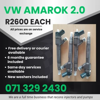 Vw Amarok 2.0 Injectors For Sale With Warranty