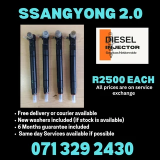 Ssangyong 2.0 Injextors For Sale With Warranty