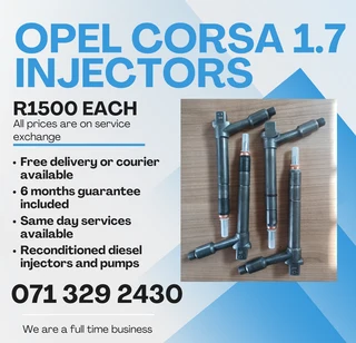 Opel Corsa 1.7 Injectors For Sale With Warranty