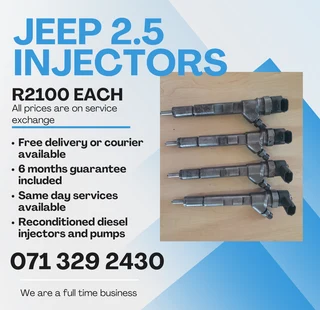 Jeep 2.5 Diesel Injectors For Sale With Warranty