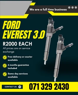 Ford Everest 3.0 Injectors For Sale With Warranty