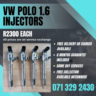 VW POLO 1.6 DIESEL INJECTORS FOR SALE WITH WARRANTY ON